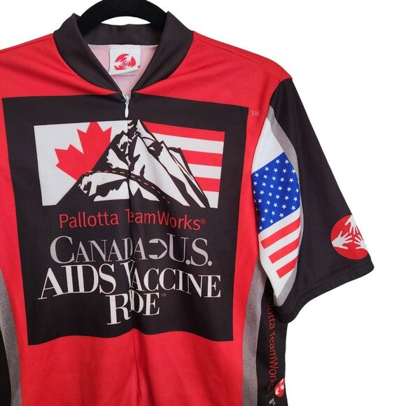 Vintage Mens Canada Us Aids Vaccine Ride Cycle Jersey Size Large 2001 - Picture 6 of 13